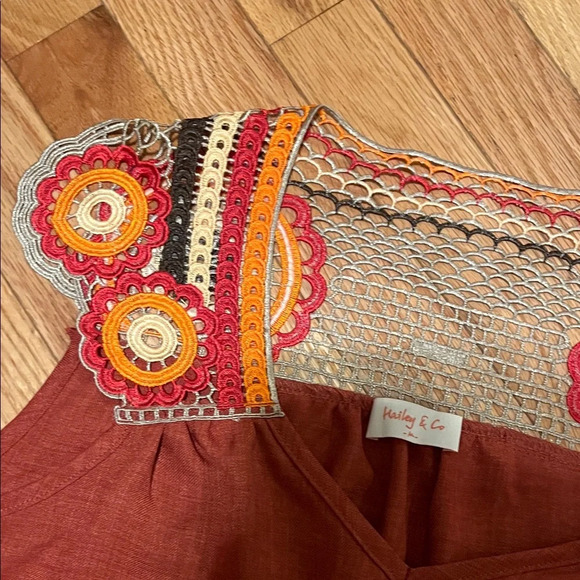 Crochet  Rust  Tank Top - Picture 2 of 4